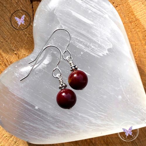 Mookaite Jasper Silver Earrings